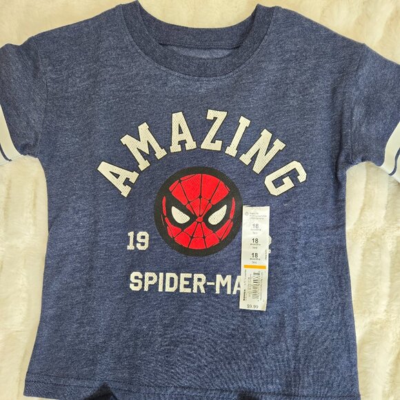 2 Size 18 Months Kid's Shirts (NWT) Spiderman and Dinosaur Themed New With Tags - Picture 3 of 4